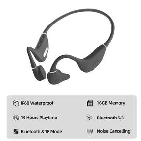 Features of the Gray Naenka Runner Diver Bone Conduction Headphones for Sports