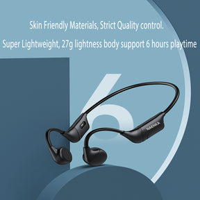 The Naenka Runner Chic headphones that show black have a battery life of 6 hours